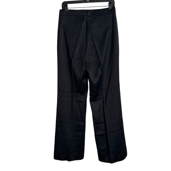 Banana Republic Alix Italian Satin Wide Leg Pants 6 Black - Picture 6 of 8